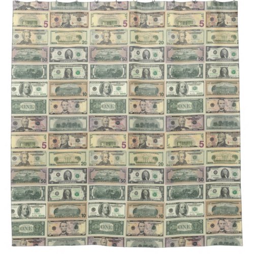 uses money pattern dollar bill united stat shower curtain