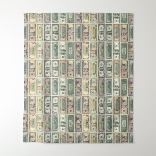 uses money pattern dollar bill united stat tapestry