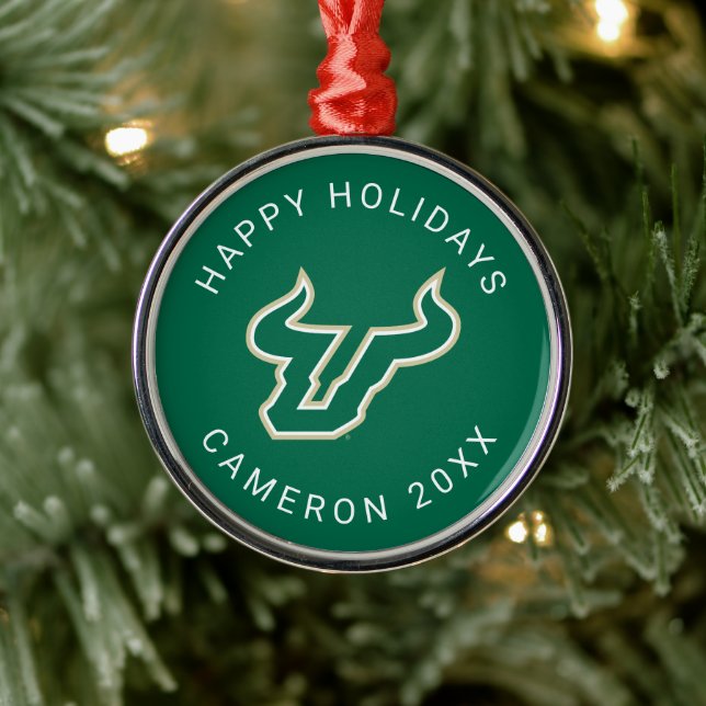 USF Bulls Metal Ornament (Tree)