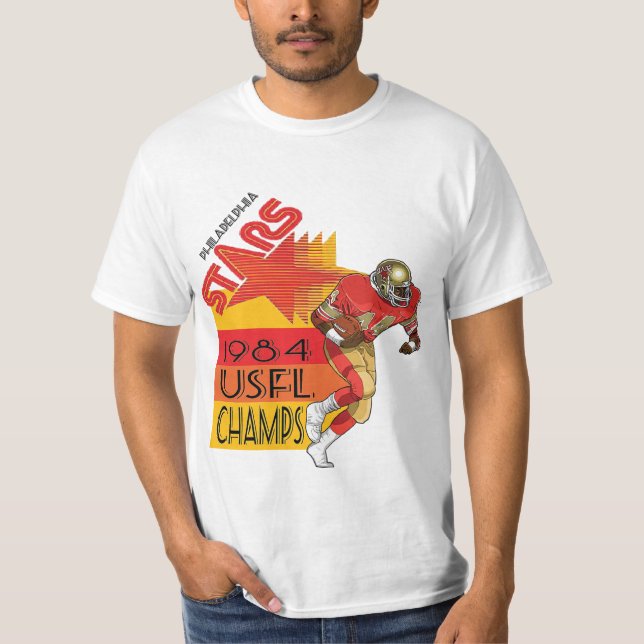 USFL Philadelphia Stars football football design T-Shirt (Front)