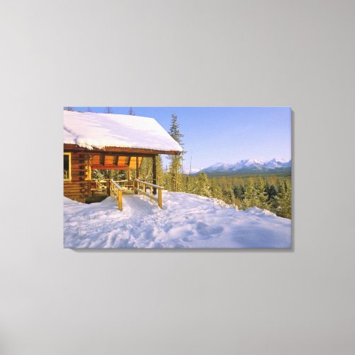 USFS Schnauss Cabin rental in Winter ovelooking Canvas Print