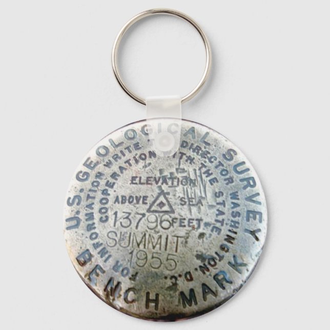 USGS survey marker Keychain (Front)
