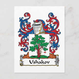 Ushakov Family Crest Postcard