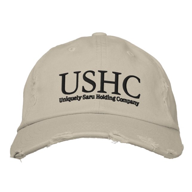USHC Embroidered Hat, Alternative Apparel Basic Ad Embroidered Baseball Cap (Front)