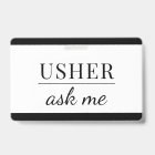 Usher Ask Me Badge