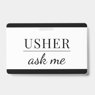 Usher Ask Me Badge