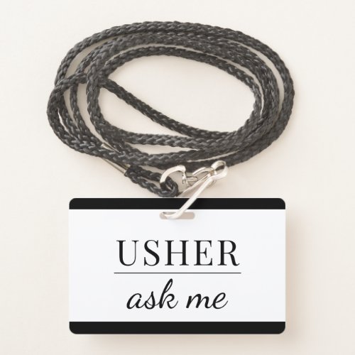Usher Ask Me Badge