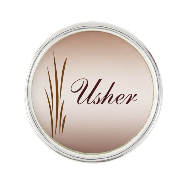 Usher Autumn Harvest Wedding Lapel Pin