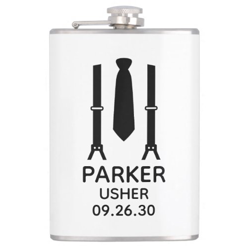 Usher Black Tie Flask