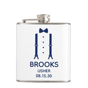 Usher Blue Bow Tie Flask