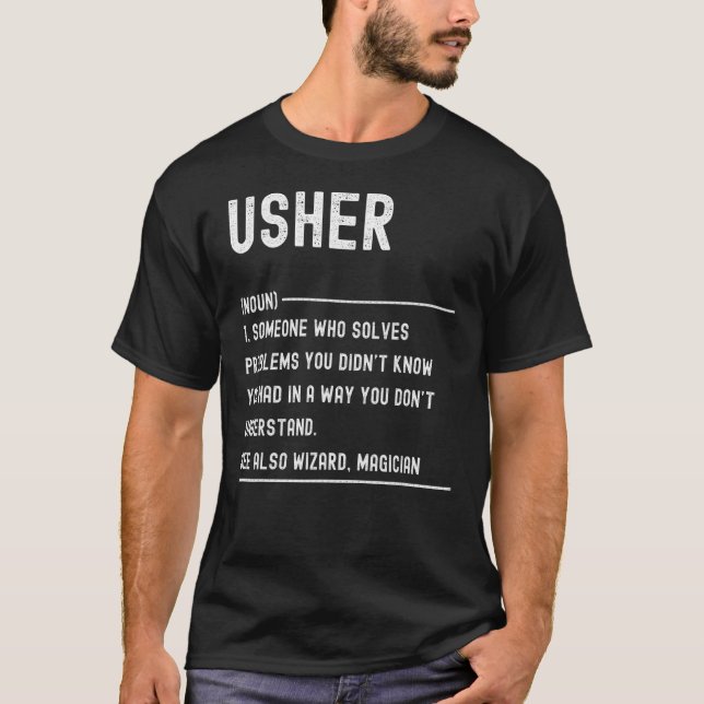 Usher Definition  Job Title T-Shirt (Front)