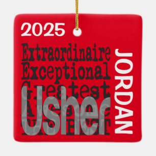 Usher Extraordinaire CUSTOM Ceramic Ornament