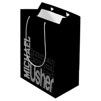 Usher Extraordinaire Custom Medium Gift Bag by Graphix_Vixon at Zazzle