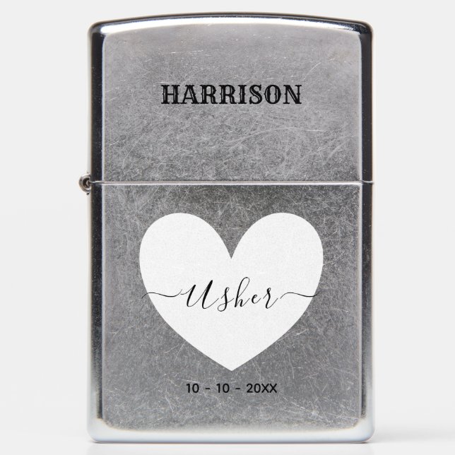 Usher Gift Personalized Zippo Lighter (Front)
