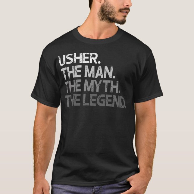 Usher Gift The Man Myth Legend T-Shirt (Front)