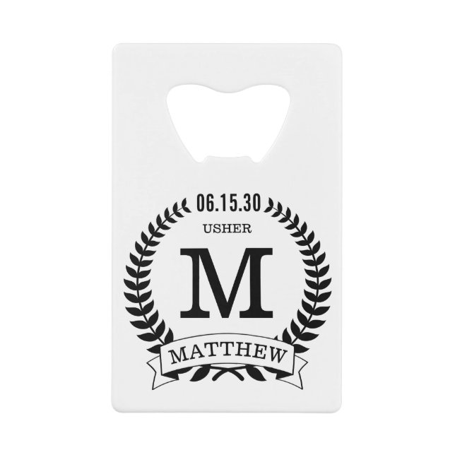 Usher Initials Credit Card Bottle Opener (Front)