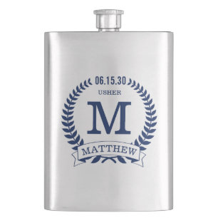 Usher Initials Flask