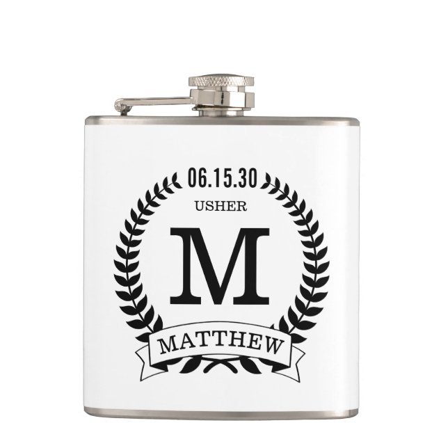Usher Initials Flask (Front)