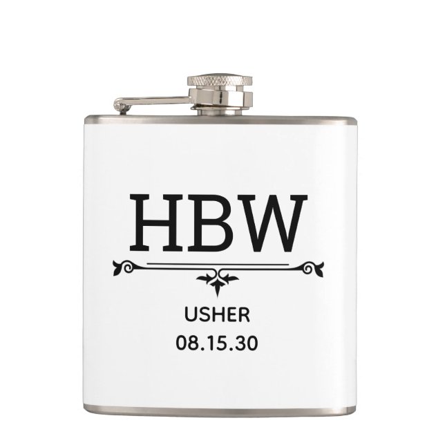 Usher Initials Flask (Front)