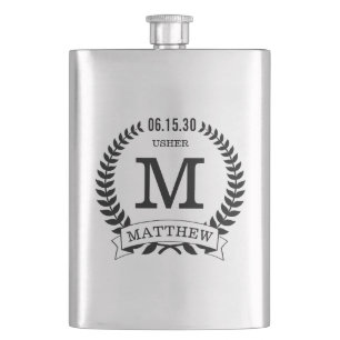 Usher Initials Flask