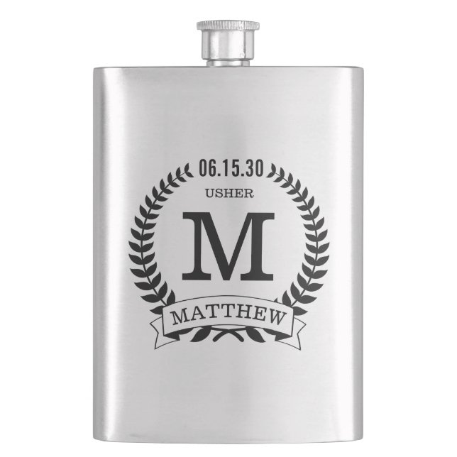 Usher Initials Flask (Front)