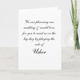 Usher Invitation