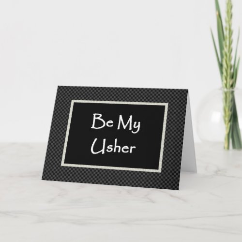 USHER Invitation  with Checked Border