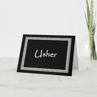 USHER Invitation with Checkerboard Border