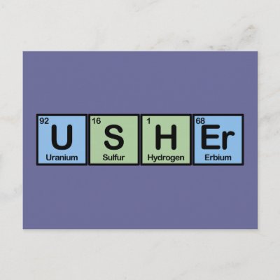 Usher made of Elements Postcard