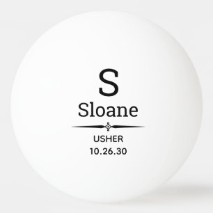 Usher Monogrammed Ping Pong Ball
