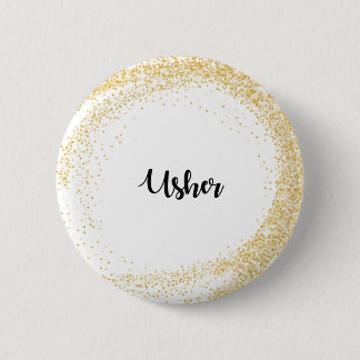 Usher name tag button
