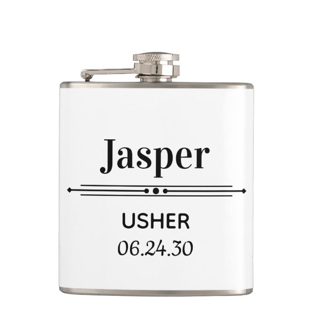 Usher Personalized Flask (Front)