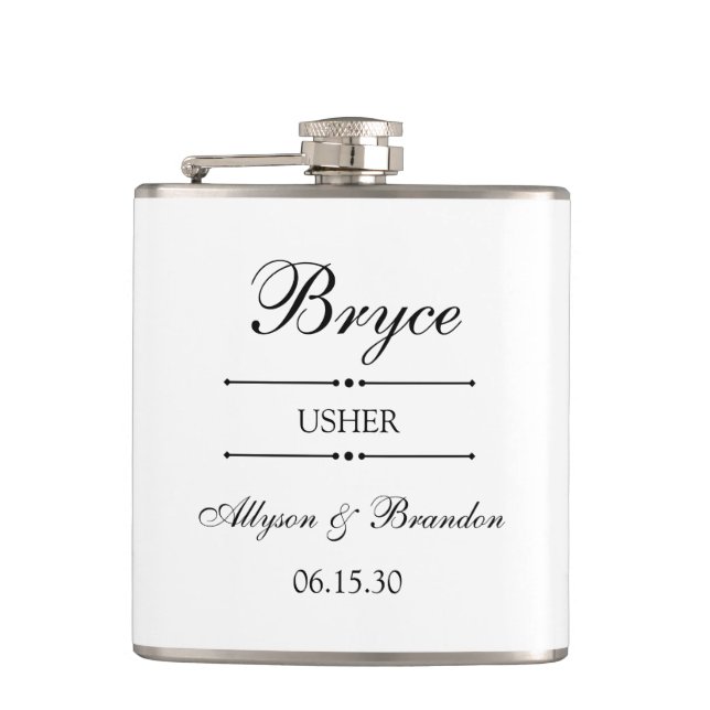 Usher Personalized Flask (Front)