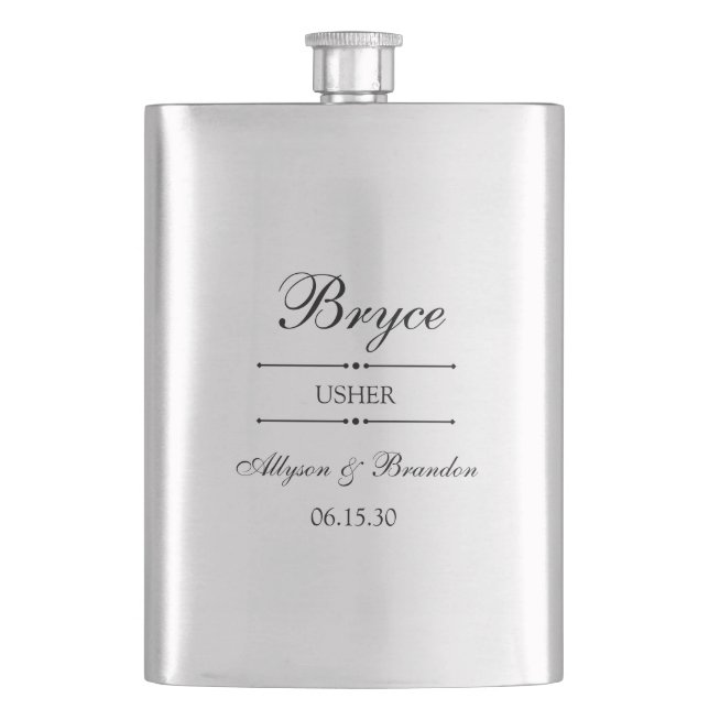 Usher Personalized Flask (Front)