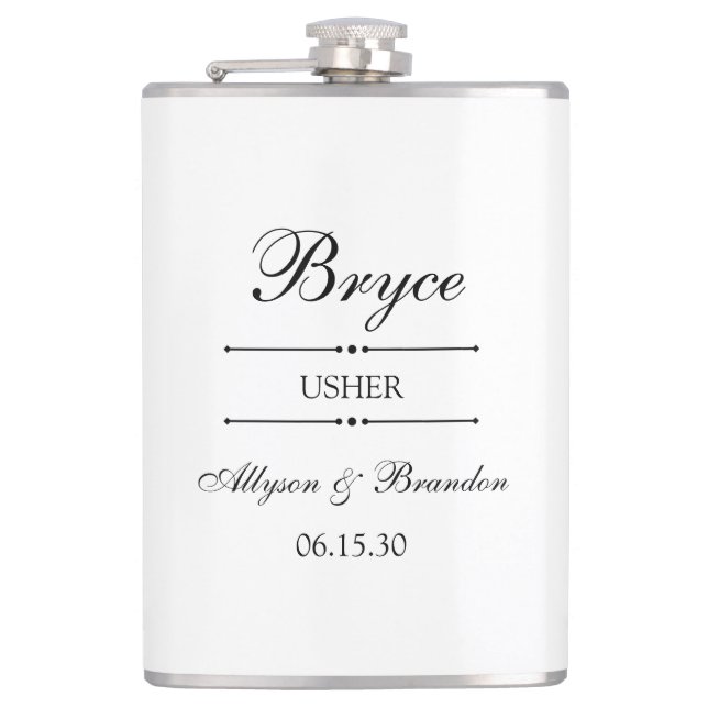 Usher Personalized Flask (Front)