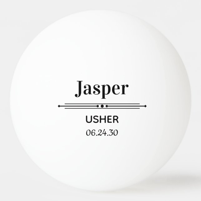 Usher Personalized Ping Pong Ball (Front)