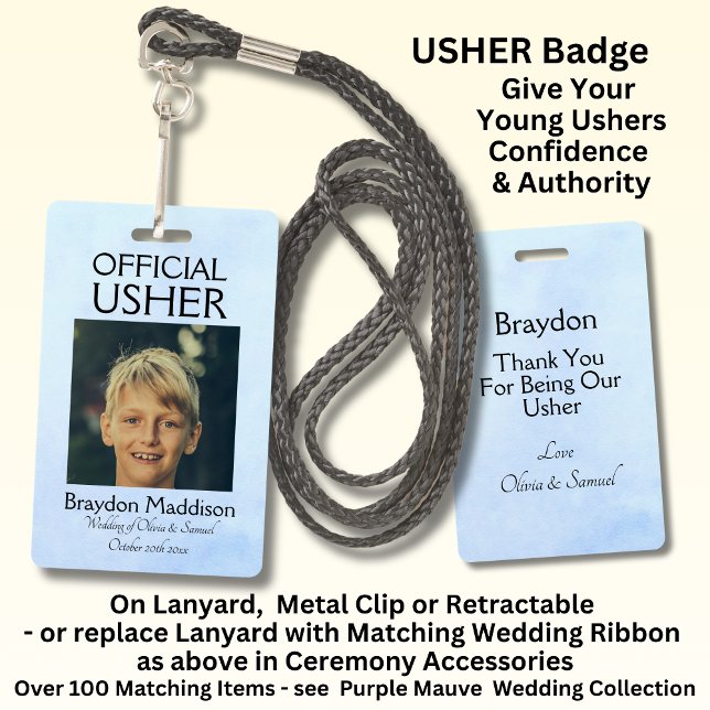 USHER Photo Official Badge Blue Peony (Creator Uploaded)