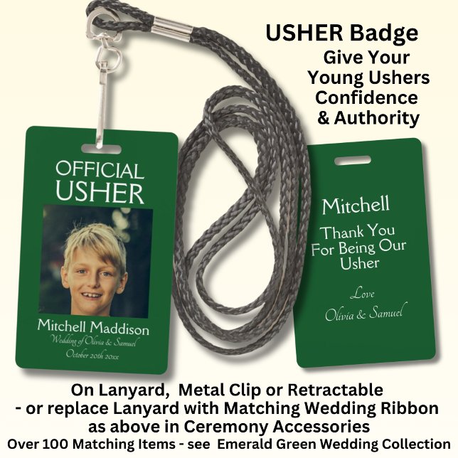 USHER Photo Official Badge Emerald Green (Creator Uploaded)