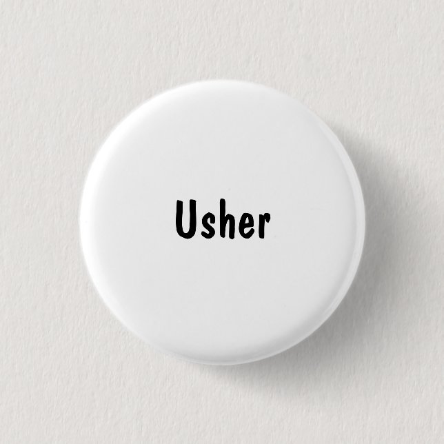 Usher Pinback Button (Front)