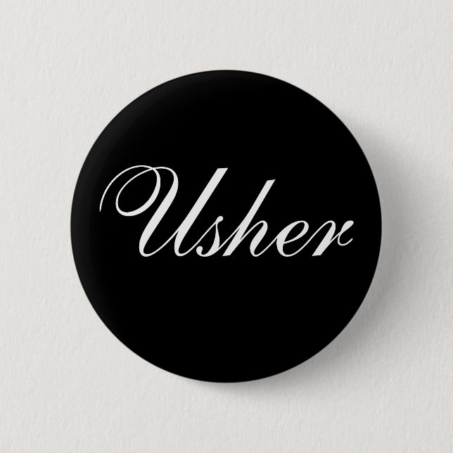 Usher Pinback Button (Front)