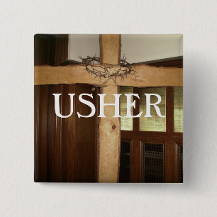 USHER PINBACK BUTTON