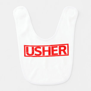 Usher Stamp Baby Bib