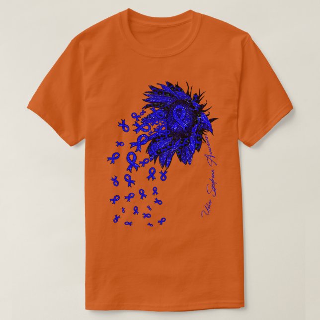Usher Syndrome Awareness Sunflower ribbon flowers  T-Shirt (Design Front)