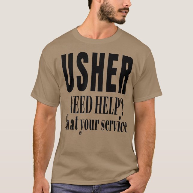 Usher Uniform  for Christians church gift Men T-Shirt (Front)