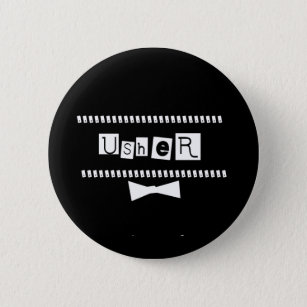 Wedding Usher Buttons & Pins - No Minimum Quantity | Zazzle