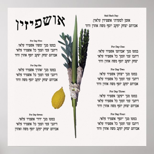 Ushpizin & Arba Minim (4 Species) Poster (Front)