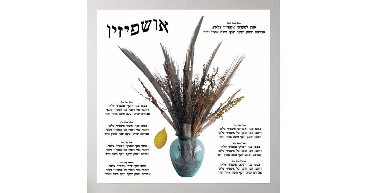Ushpizin &amp; Arba Minim Poster | Zazzle