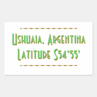 Ushuaia Argentina Latitude Rectangular Sticker