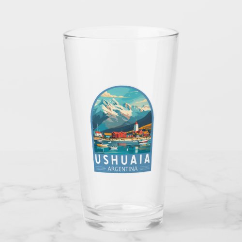 Ushuaia Argentina Travel Art Vintage Glass