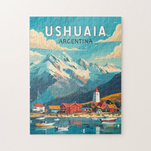 Ushuaia Argentina Travel Art Vintage Jigsaw Puzzle